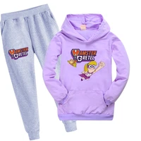 hamster gretel girls clothing set children fashion pocket hoodies and pant set kids clothe spring autumn sports suit tracksuit