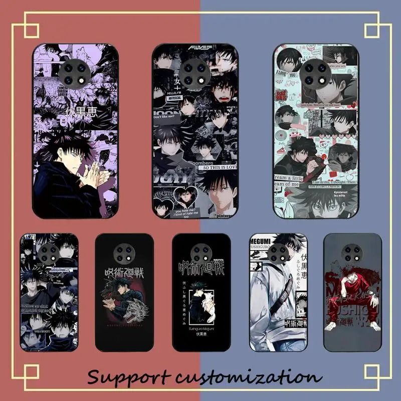 

Anime Jujutsu Kaisen Fushiguro Megumi Phone Case For Xiaomi Redmi Note 8A 7 5 Note8pro 8T 9Pro TPU Coque for note 6pro Funda