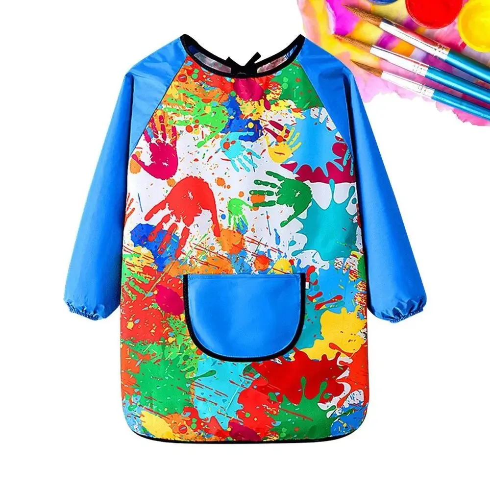 Детский водонепроницаемый фартук с длинными рукавами