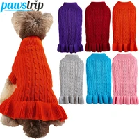 pet dog clothes knitted dog sweater dress for small dogs pet clothing puppy clothes cat sweater chihuahua yorkie coat xs xl
