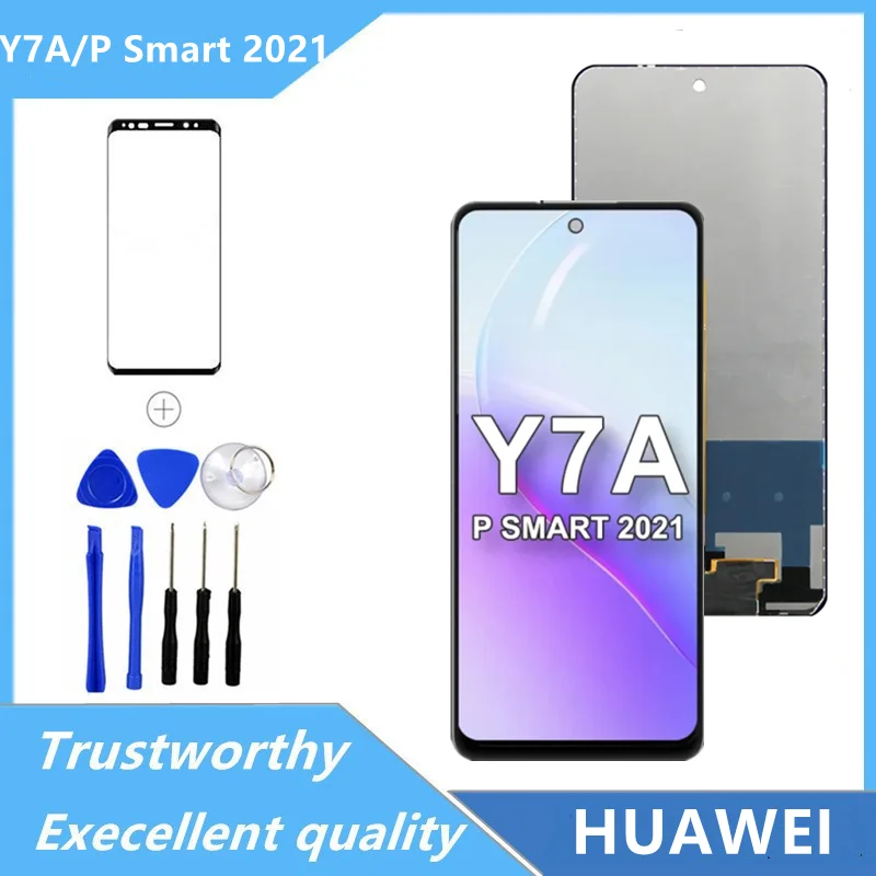 

Оригинальный дисплей 6,67 дюйма Y7A для Huawei Honor 10X lite X10 lite, зеркальный ЖК-дисплей с сенсорным экраном и дигитайзером для HUAWEI P Smart 2021, дисплей
