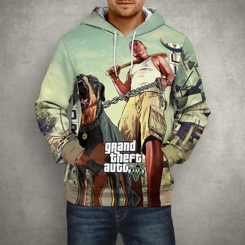 

Grand Theft Auto GTA Hoodie Men Trendy Game Style 3D Printed Sweatshirts Oversized Autumn Boys Girls Athleisure Clothing 100-4XL
