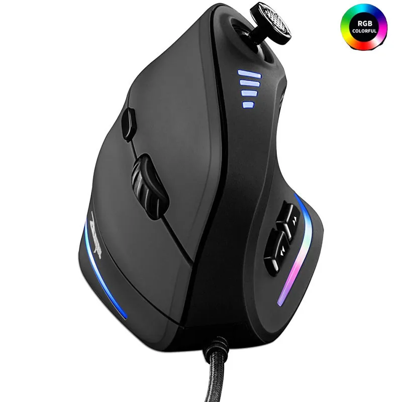 

SeenDa Vertical Gaming Mouse Wired RGB Ergonomic Mouse USB Joystick Programmable Gaming Mice for PC Computer Gamers