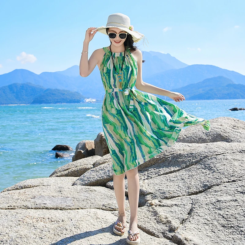 Семейные одинаковые наряды летнее пляжное богемное платье хлопковая футболка