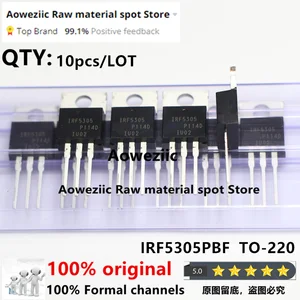 Aoweziic 2021+ 100% New Imported Original IRF5305 IRF5305PBF TO-220 IRF5305STRLPBF IRF5305S F5305S TO-263 Transistor 31A 55V
