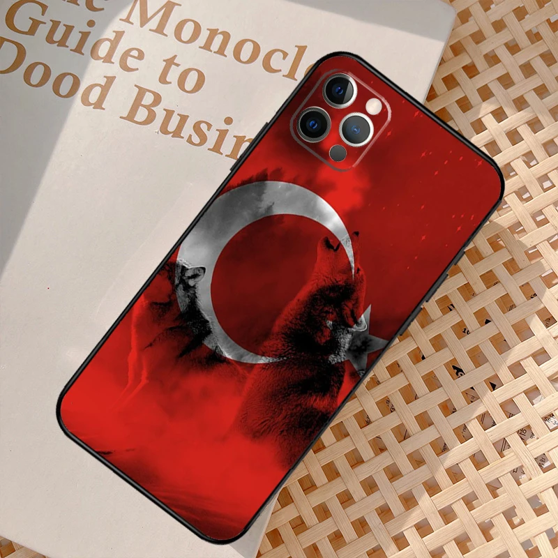 Чехол с турецким флагом для iPhone 12 11 13 14 15 Pro Max Mini XR X XS MAX 5S 7 8 Plus SE 2022 2020 чехол