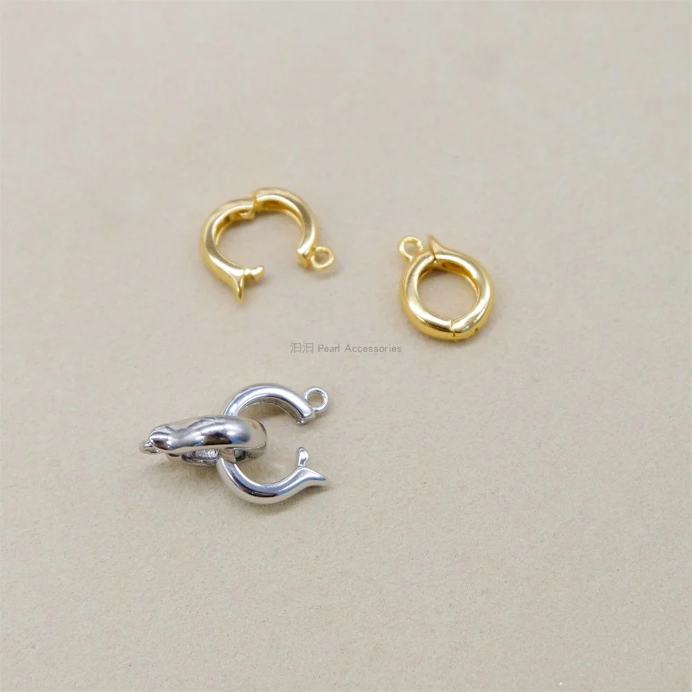 

Real 18K Gold Plated Clasp Jump Rings Accessories For Bracelet Chains DIY Pearl Necklace Hooks Jewelry Making Findings Supplies