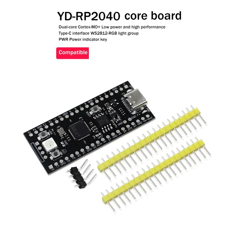 Флэш-память 16 Мб совместимая материнская плата Raspberry Pi PICO с двухъядерным