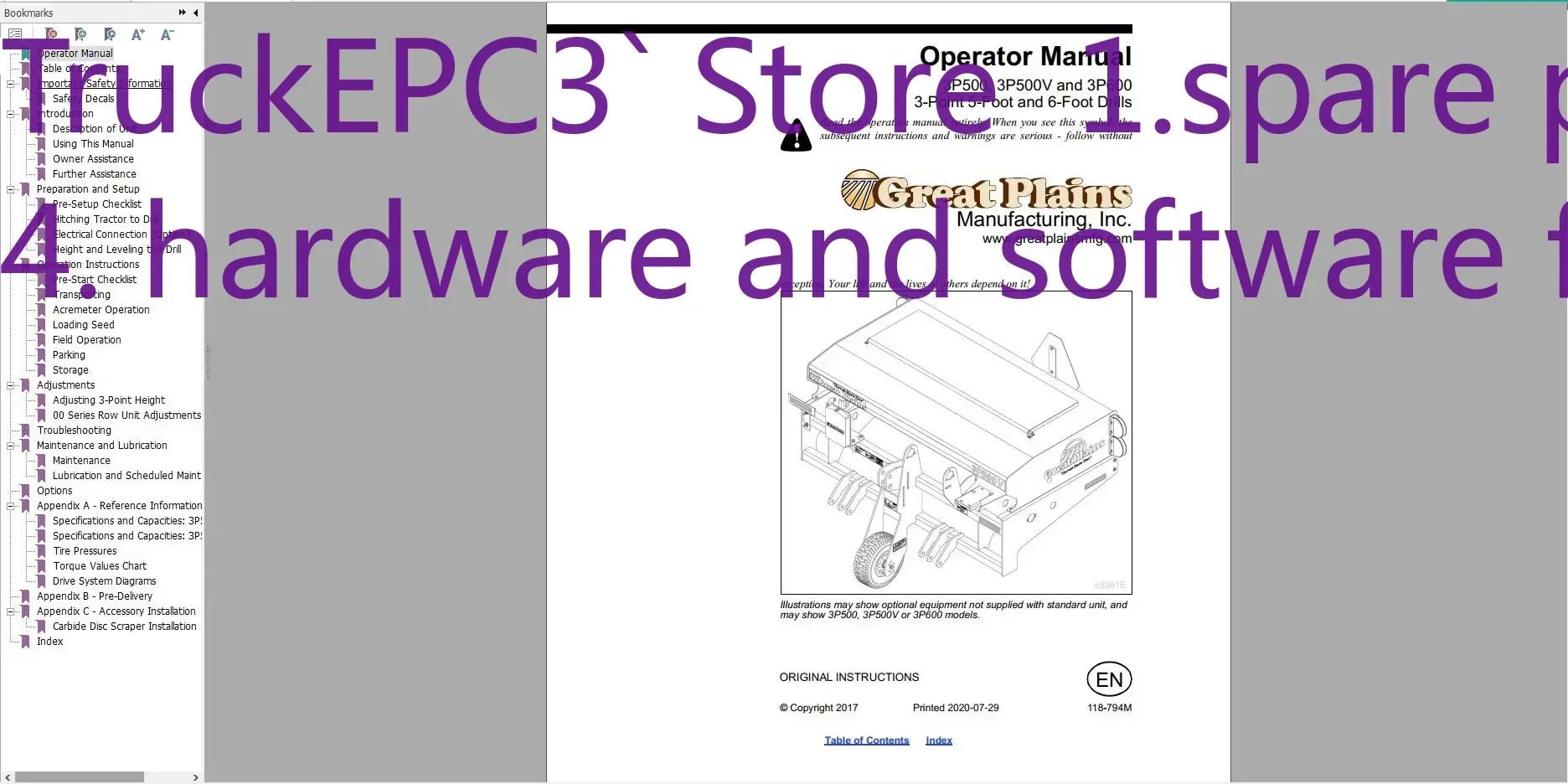 Фото TruckEPC3 Great Plains Сельскохозяйственный оператор PDF 11,9 ГБ Руководства и руководство по запчастям DVD №1