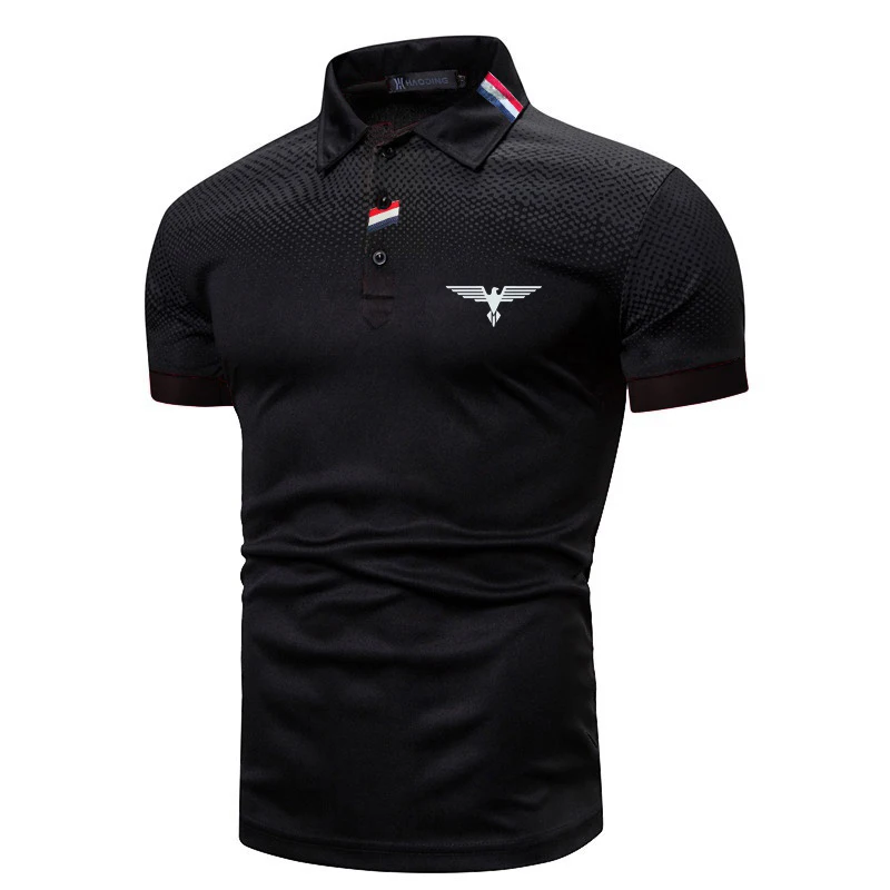 

DINGSHITE Summer New Fashion Short Sleeve Polo Shirt Men Business Shirt