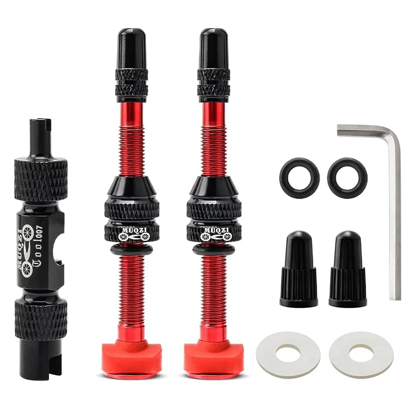 

Бескамерный ниппель MUQZI, бескамерный ниппель ниппеля Presta с инструмент для снятия сердечника клапана и колпачками для стержней клапана