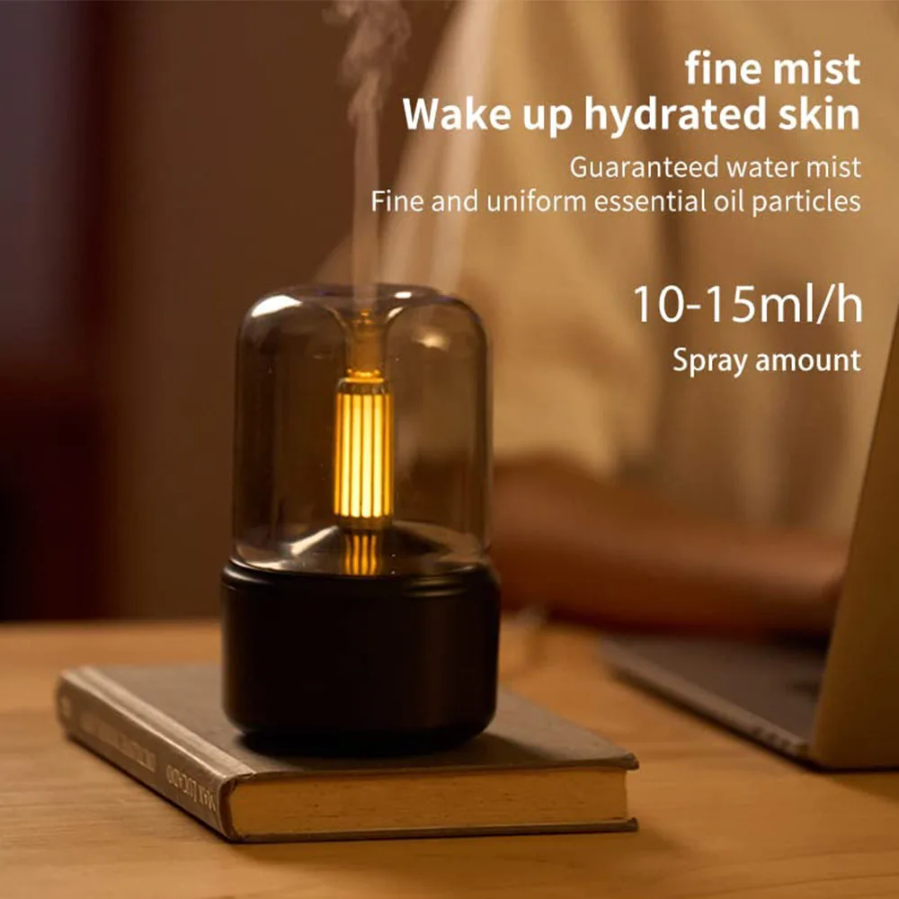 Portable Mini Aroma Diffuser USB Air Humidifier 120ML Essential Oil Night Light Cold Mist Maker Sprayer For Home Bedroom Office
