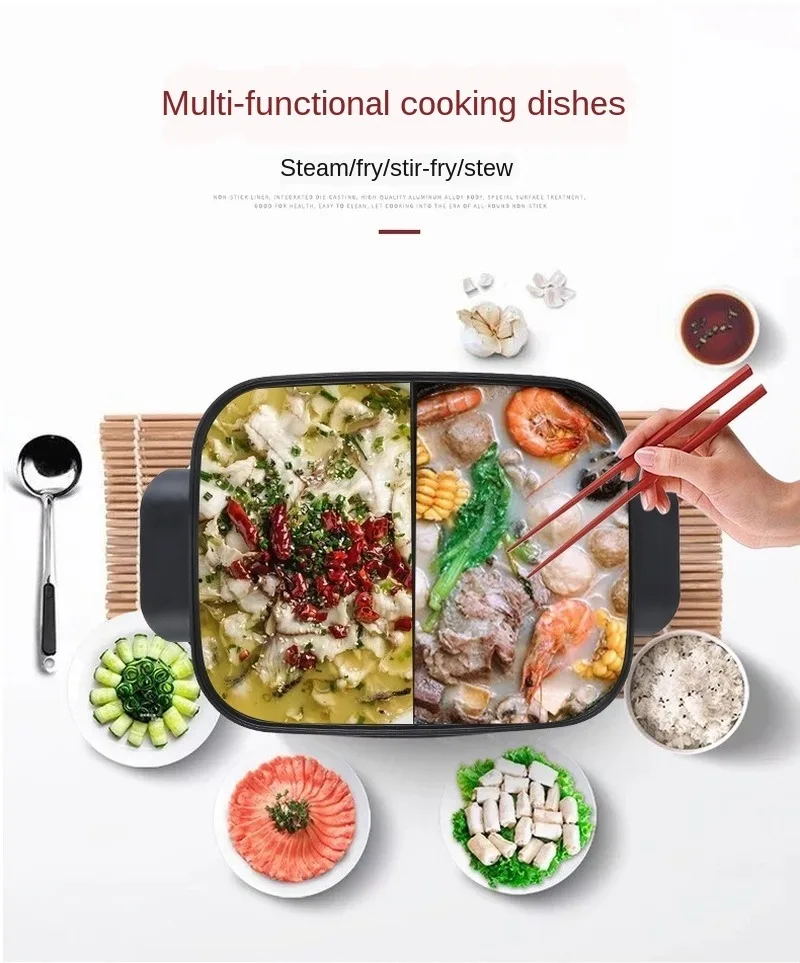 

Home 6L Hotpot Pot Multi-Function Electric HotPot Smokeless Hot Pot Cooker Hot Pot Electric Electric Cooker 220V