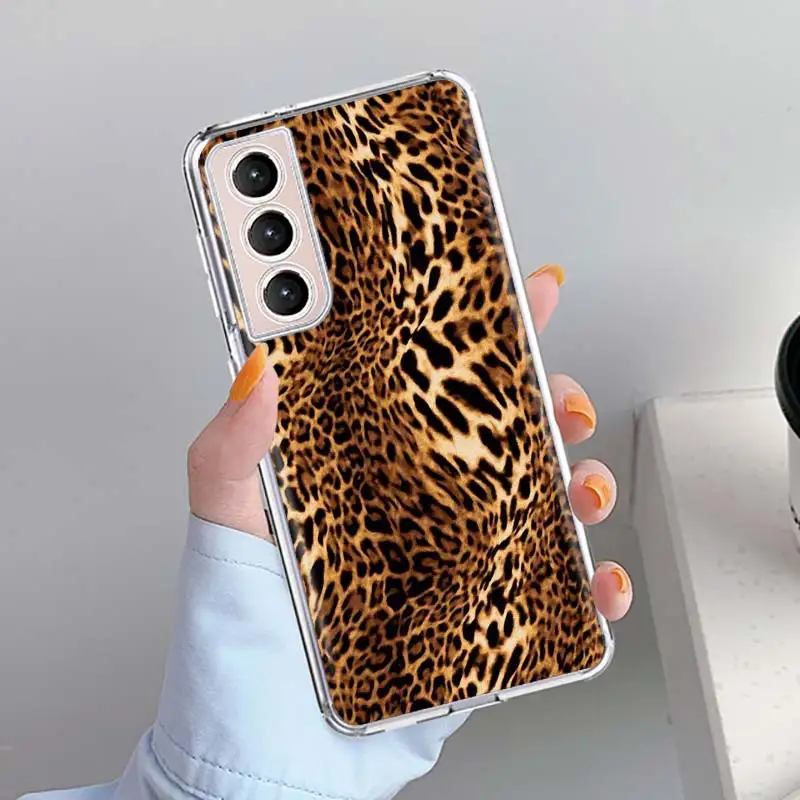 Чехол для телефона с леопардовым принтом чехол Samsung Galaxy S22 S21 Ultra 5G S20 FE S8 S9 S10 Plus S10e S7