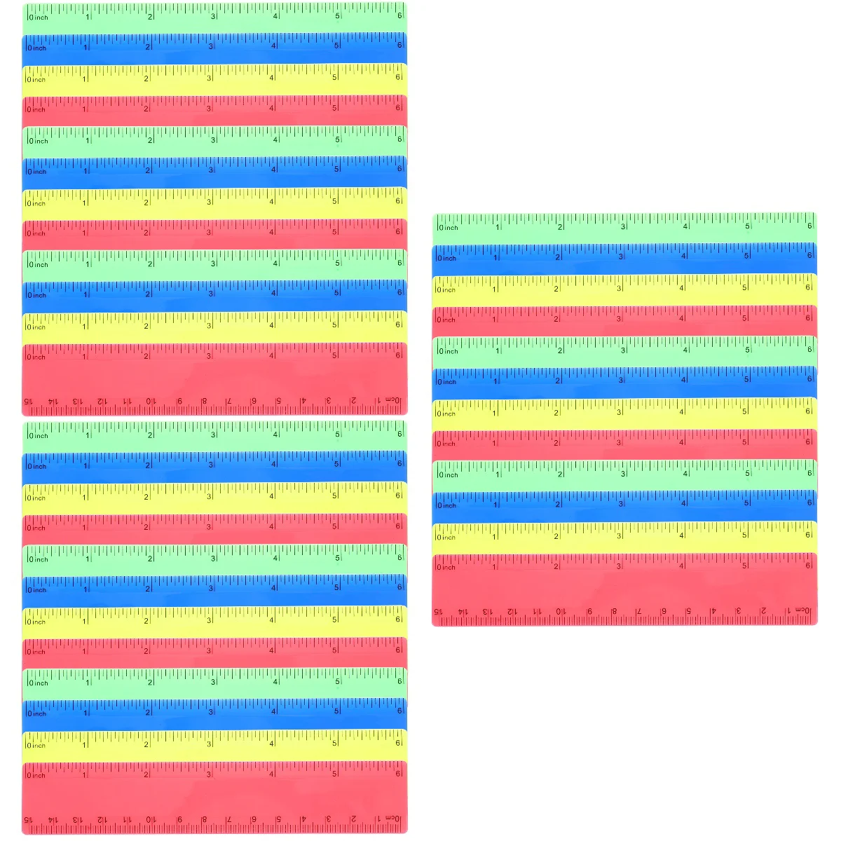 

60 Creative Kids Rulers Novelty Portable Straight Rulers Students Scale Rulers