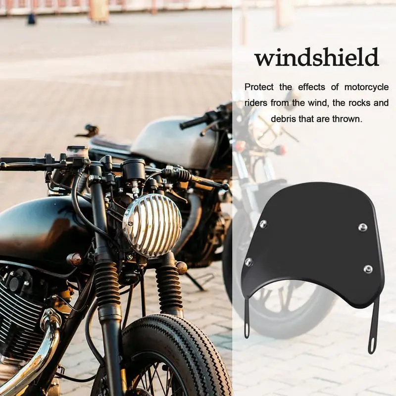 

Motorcycle Headlight Wind Deflector Fairing Windshield Universal For Most Models Glass Protective Cover Riding Accessories