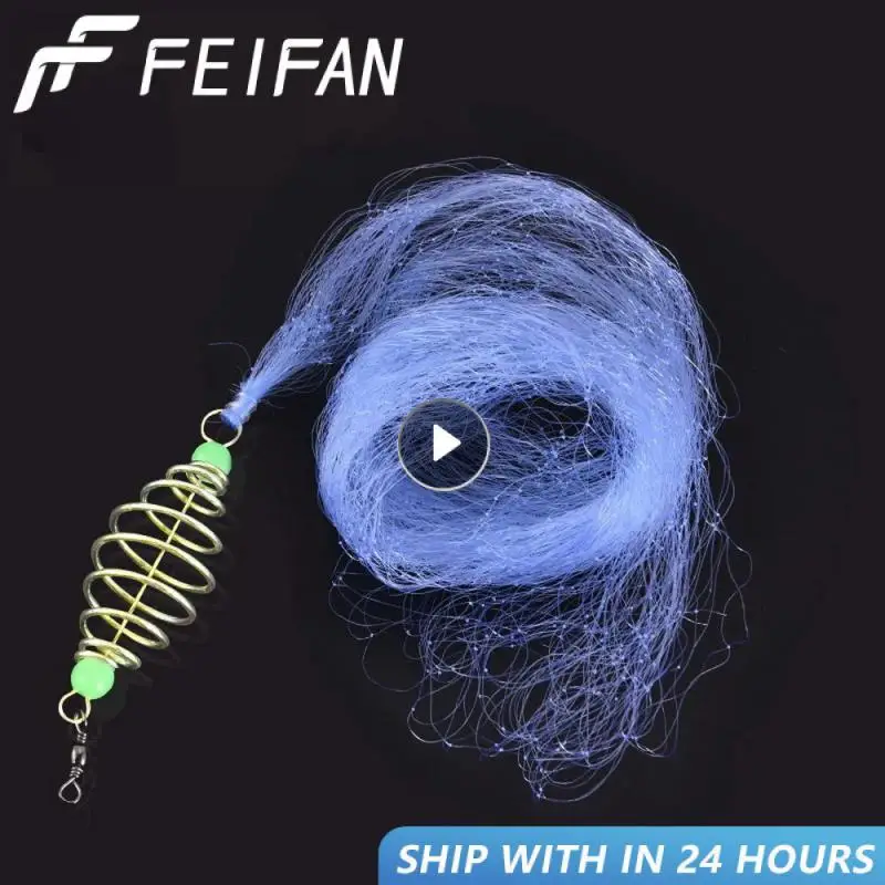 

Sticky Fishing Net Throwing Net Luminous Beads Fishing Feeder Trap Cage Spring Lead Sinker Fishing Trap Net Fishing Tools
