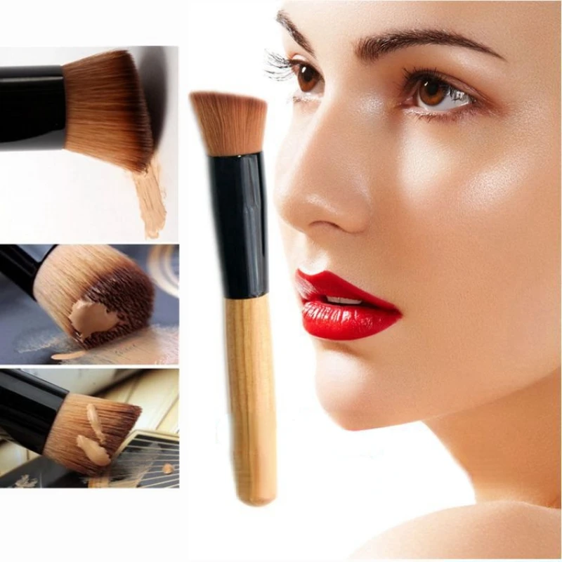 

Makeup Brushes Flat Top Foundation Blusher Bronzer Sculpting Highlighter Brush Professional Facial Brush Concealer Cosmetic Tool