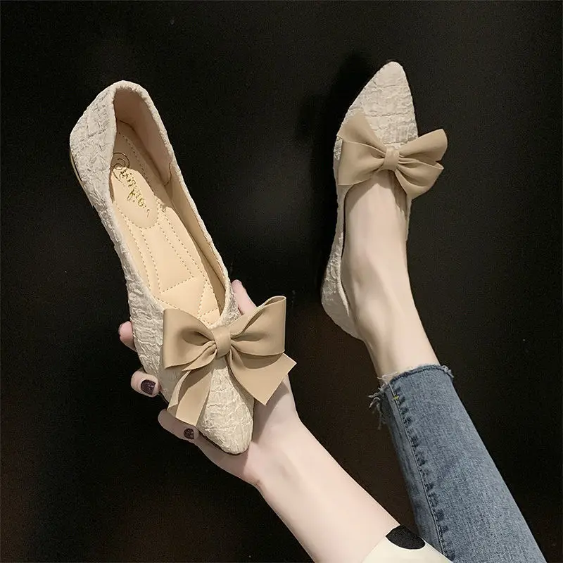 

Женская обувь с бантом, черные женские туфли с острым носком на плоской подошве, бесплатная доставка, недорогая Роскошная удобная и элегантная обувь по низкой цене, A 39