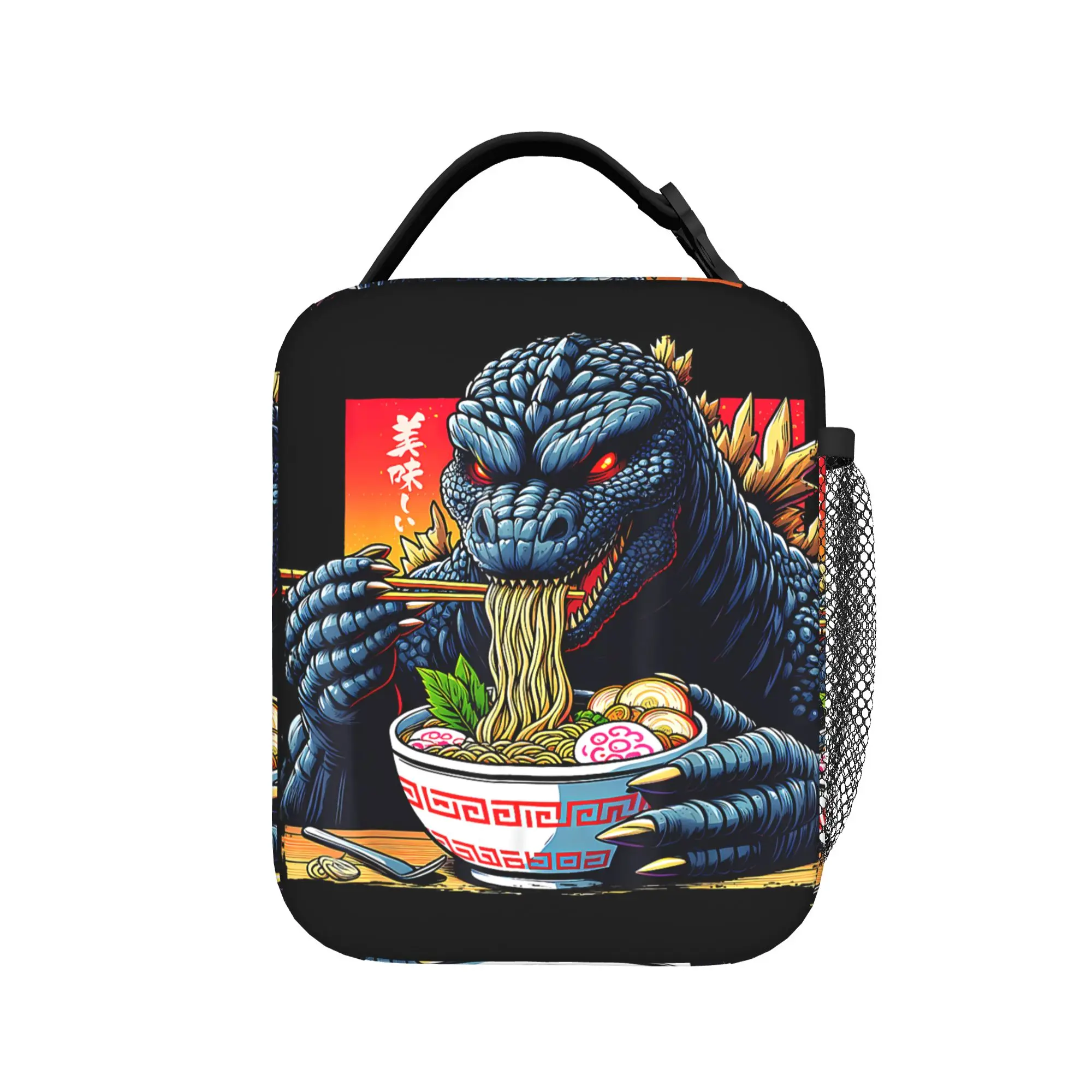 Фото Сумка для обеда Godzillaed, портативный ланч-бокс для пикника для женщин, сумка-холодильник с оксфордским принтом, сумка для школы №1