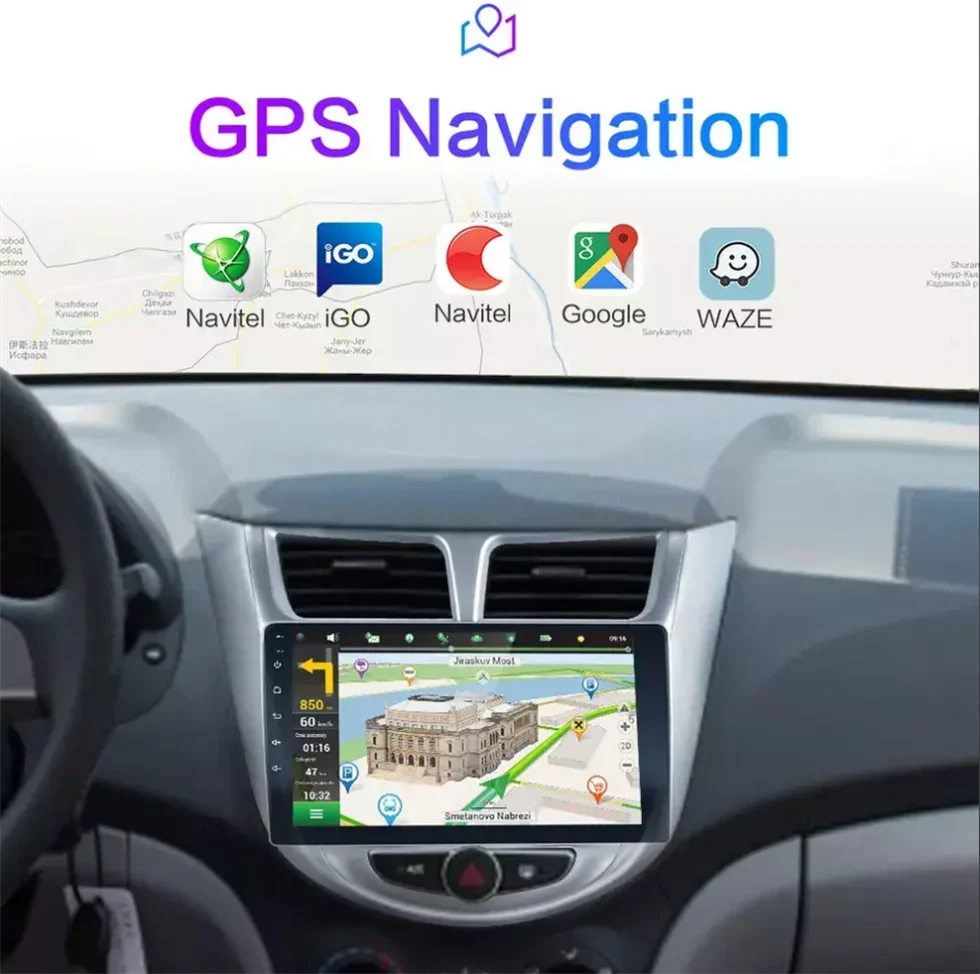 Android 14 Carplay 9-дюймовый автомобильный радиоприемник для Hyundai Solaris Verna Accent 1 2010-2016