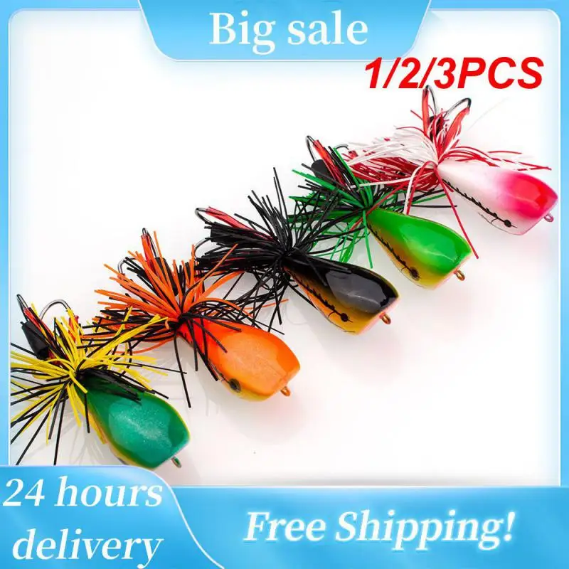 

1/2/3PCS KING 10g Frog Hard Fishing Lure Swimbait Wobblers Frog Snakehead Lure Minnow Fishing Bait Popper Bass Pike With Double