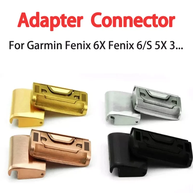

20mm 22mm 26mm Quick-Fit Metal Watch Band Adapter for Garmin Fenix 6X Fenix 6 6S 5X Fenix 3 All models Easy Fit Buckle Connector