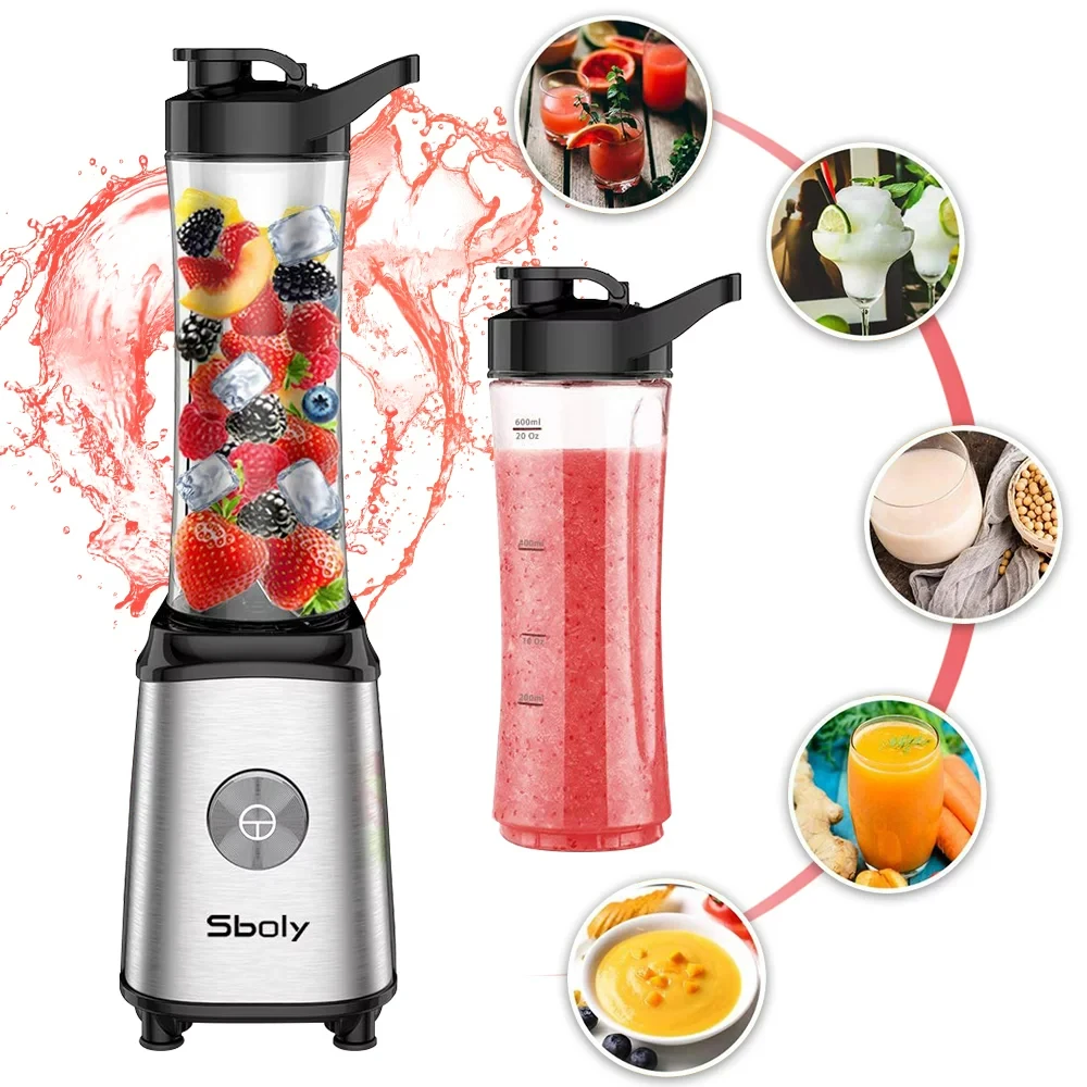 

Serve Blender,Personal Blender with 2 Tritan BPA-Free 20Oz Blender Cups