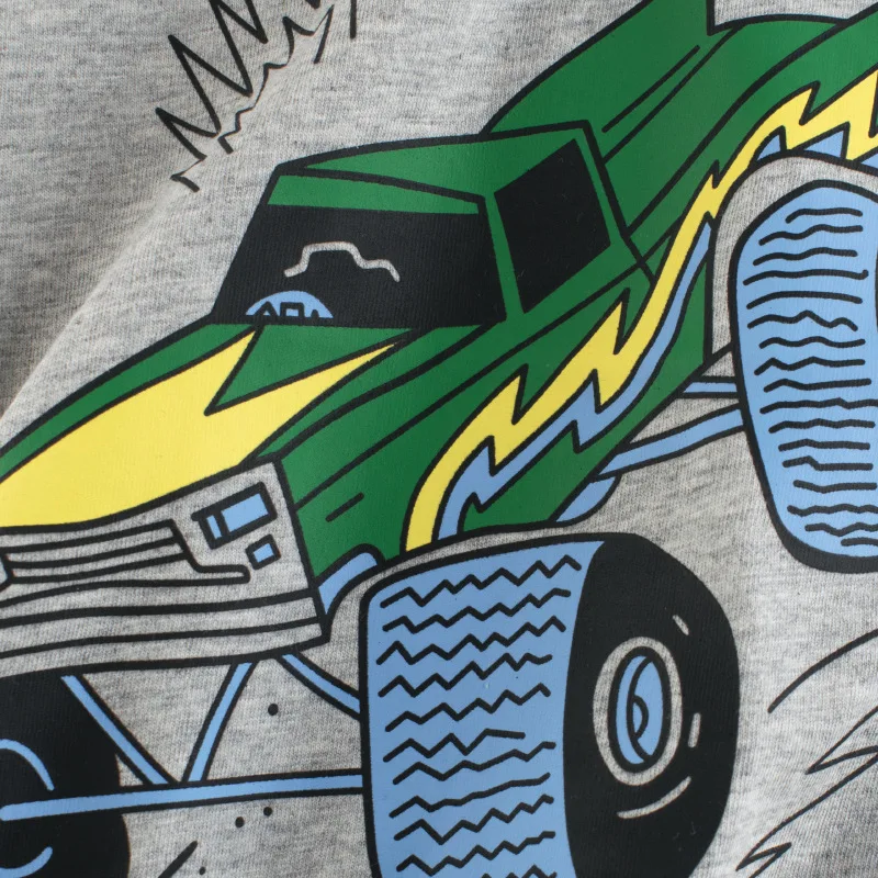 Детская летняя футболка с коротким рукавом и принтом автомобиля |