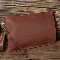 men vintage leather clutch purse business clutch bags mobile phone case genuine leather purse pouch male handy bag wallet 1062