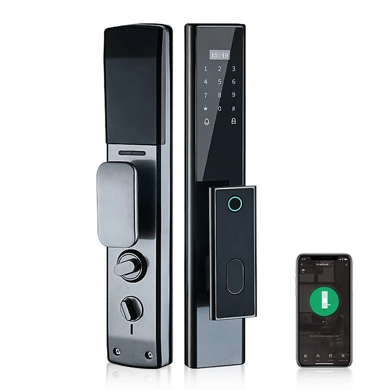 

Smart home Automatic biometric fingerprint lock smart door lock with Tuya Wifi Push Pull Handle