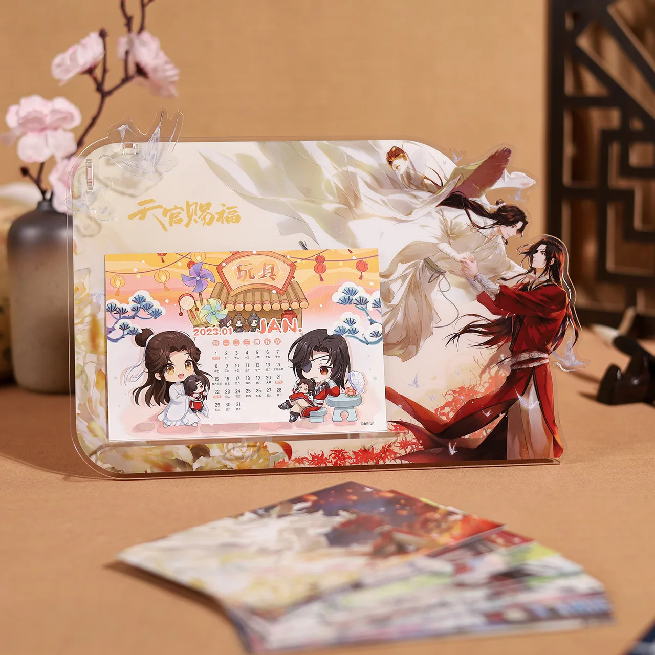 

2023 аниме Tian Guan Ci Fu Xie Lian Hua Cheng TGCF Косплей акриловый Настольный календарь новогодняя книга настольное украшение подарки