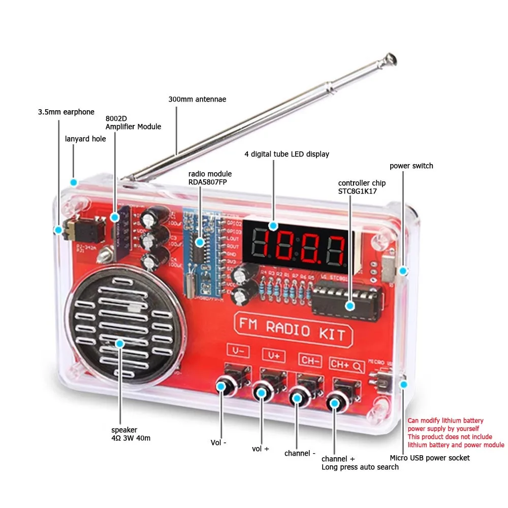 Наборы электронных приборов сделай сам комплект FM-радио паяльный проект 50 МГц ~ 115