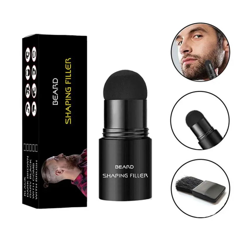 

1PC Black Dark Brown Shaping Beard Filler Long Lasting Beard Enhancer Moustache Coloring Beard Enhancer Waterproof Bronzers