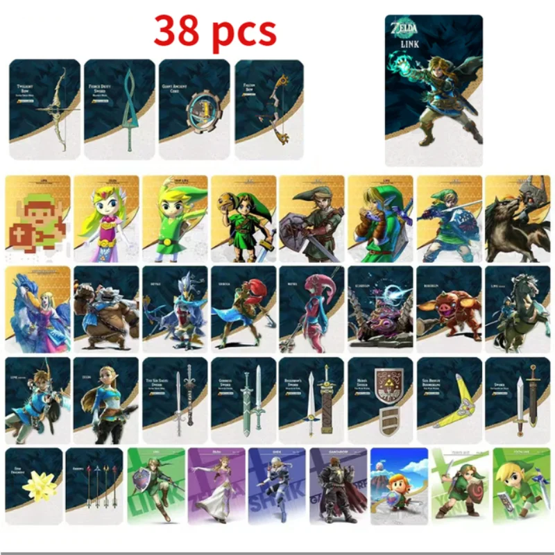 

New 38pcs Legend of Zelda Tears of The Kingdom Amiibo Karloft Bird Crossover Card Wilderness Sky