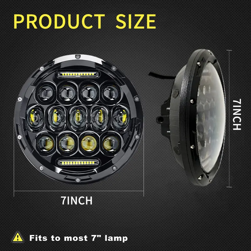 Yamaha Royal Star Venture XVZ1300 Harley 75 Вт 7-дюймовая Светодиодная Фара Для Мотоцикла В Сборе С 4