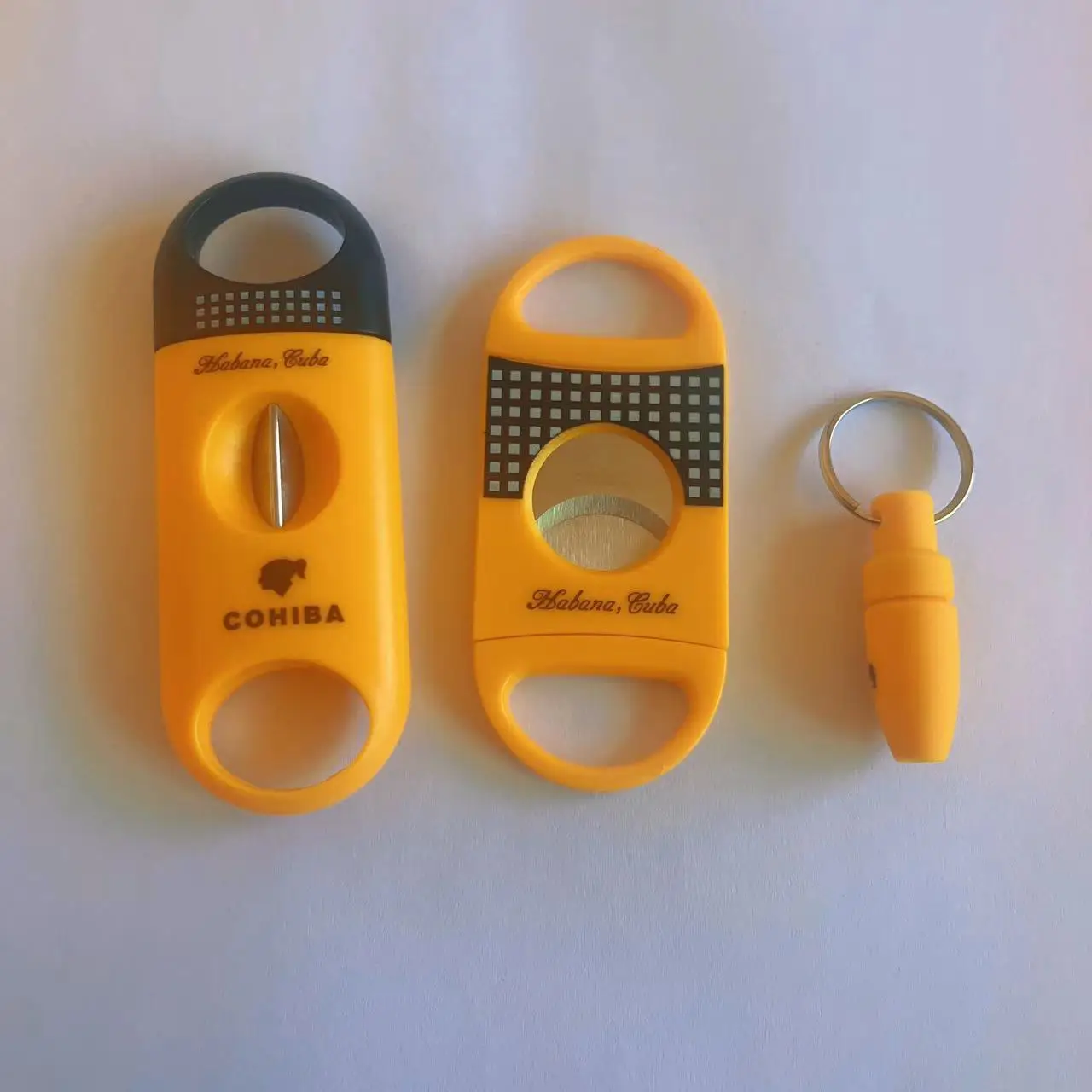 

Cuban Cigar Cutter Three-piece Set, Portable Cigar Cutter, Sharp V-shaped Cutter, Cigar Drill, Round Hole Puncher, Cigar Set