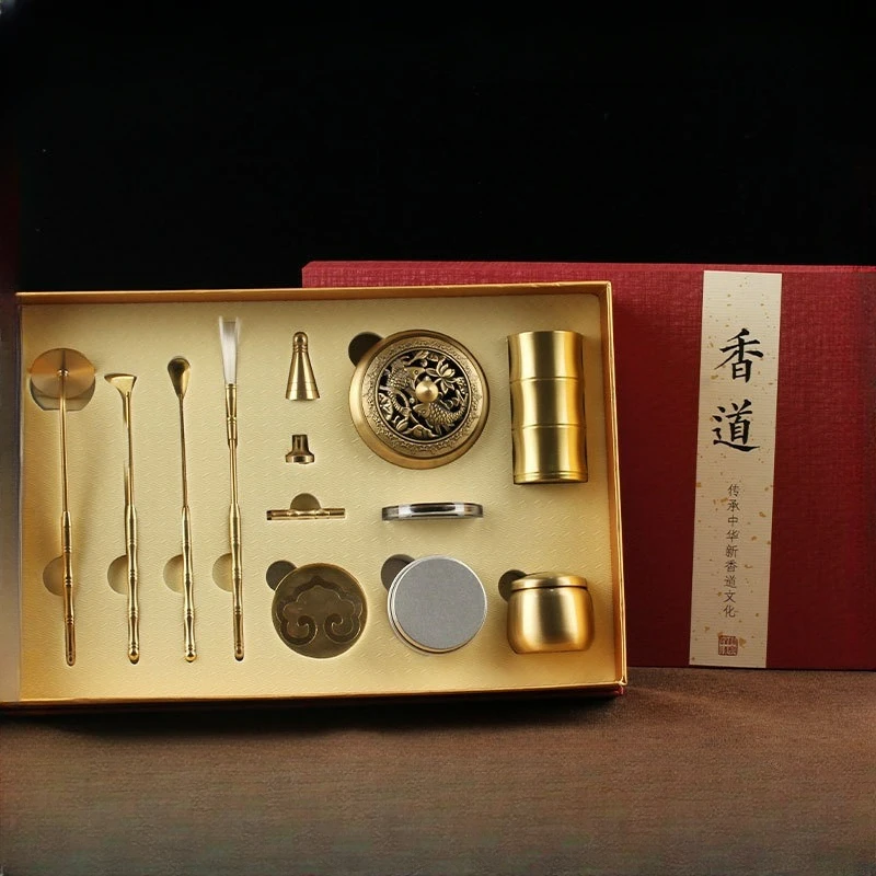 

Набор латунных профессиональных принадлежностей для благовоний, порошок для благовоний, древний инструмент для благовоний, подарок