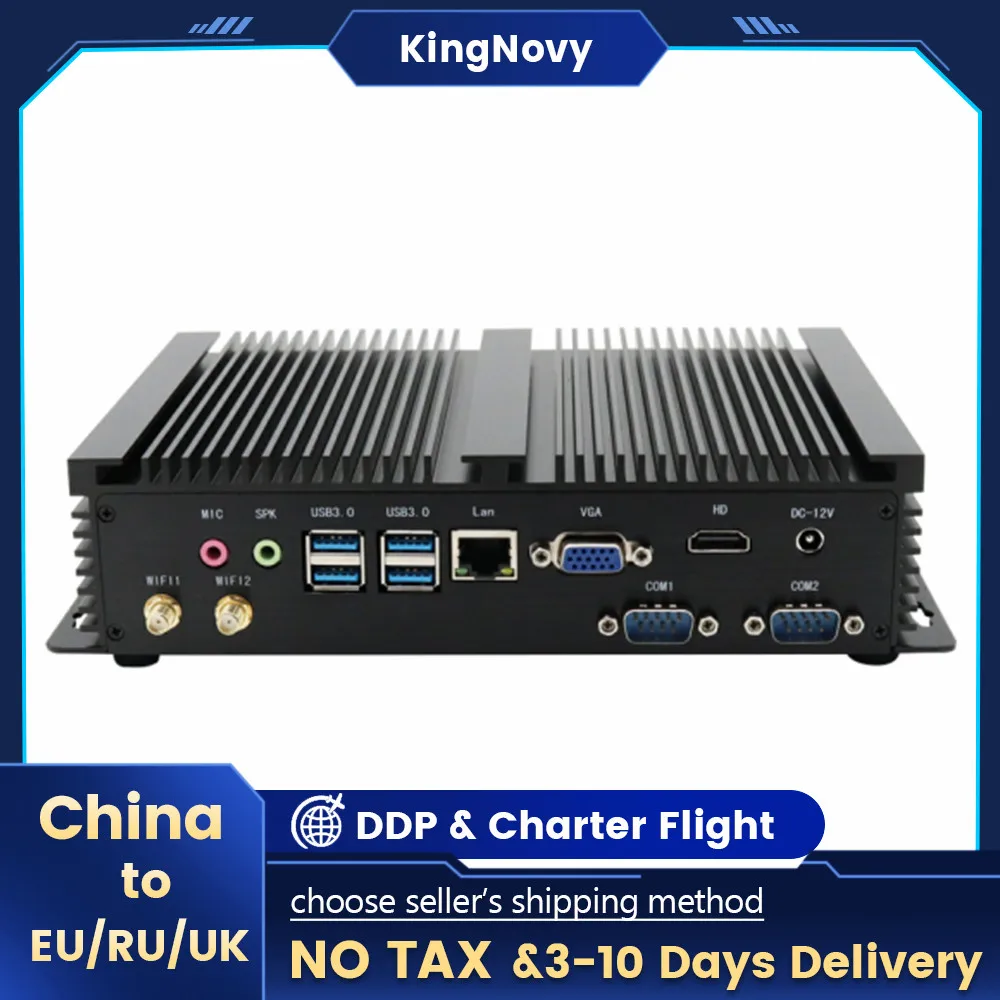 Безвентиляторный промышленный мини-ПК 2 * Lans Windows XP/7/10 Intel i5 3317U 1037U 4 RS232 настольный