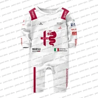 new racing bottas formula one extreme sports baby jumpsuit for boys and girls outdoor breathable crawlwear f1 alfa romeo team