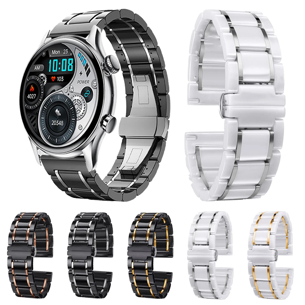 

Ceramic Strap For COLMI P8 Plus Pro P9 P12 V23 V31 Land 2S Bracelet 20mm Watchbands Belt Wrist Replacement Wristband Accessories