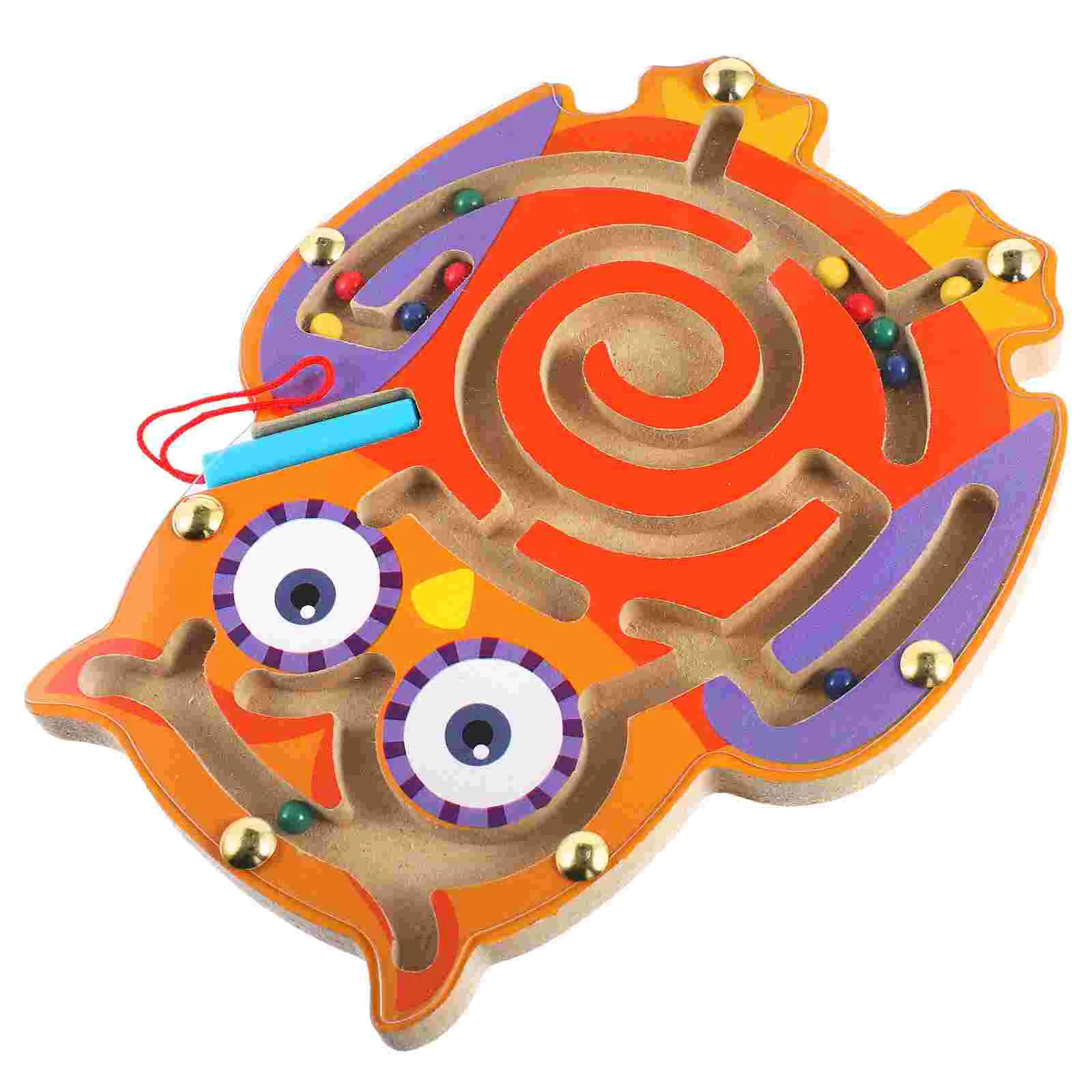 

Magnetic Wooden Bead Maze Puzzle: Owl Shaped Puzzle Toys Hand- eye CoordinationTable Maze Board Games for Kids Toddlers