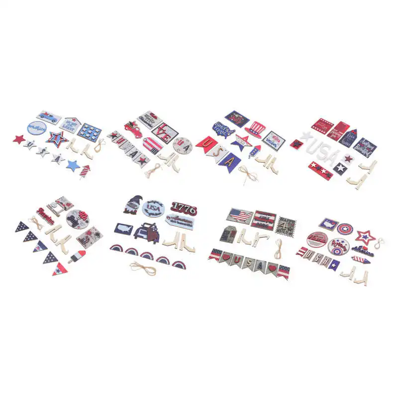 

День Независимости, деревянное украшение, красивый дизайн, яркий цвет, крепкий патриотический поднос деревянные украшения