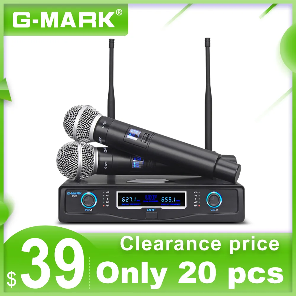 Беспроводной микрофон G-MARK G120 профессиональный динамический ручной для вечерние