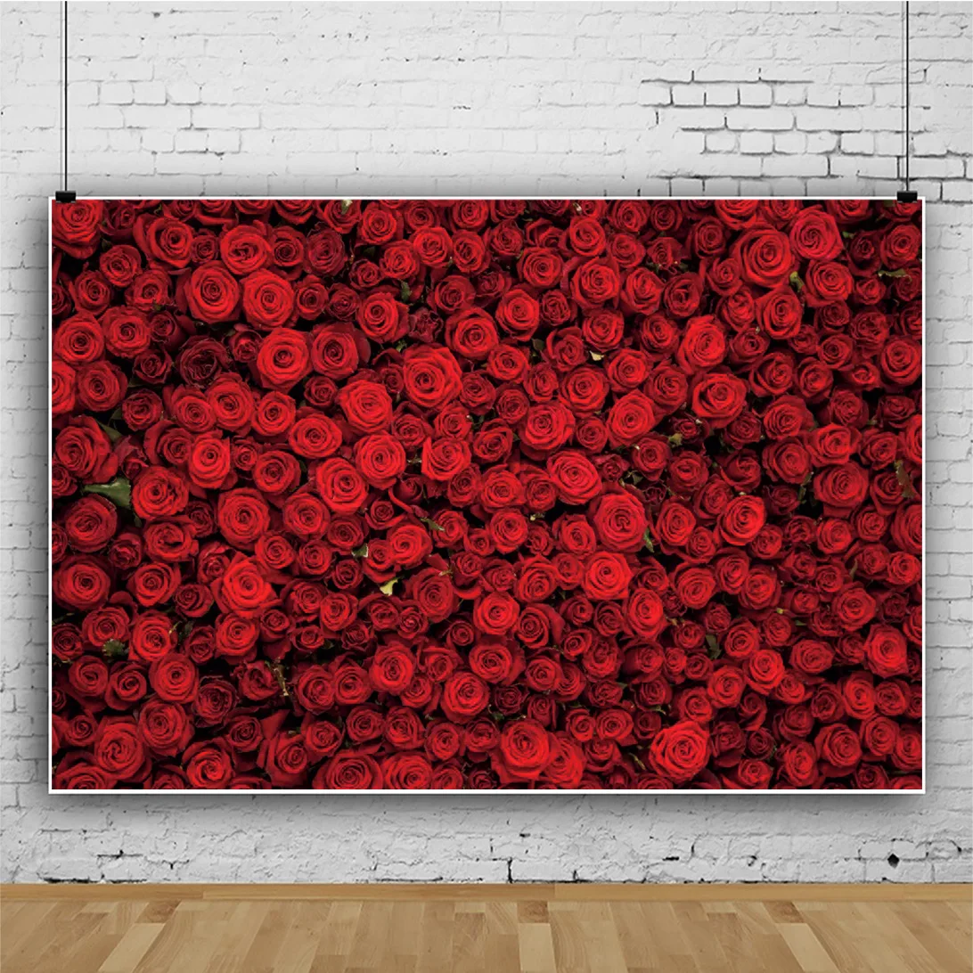 

Романтический фон для портретной фотосъемки с изображением красных роз и цветов, декор для свадебной студийной фотосъемки