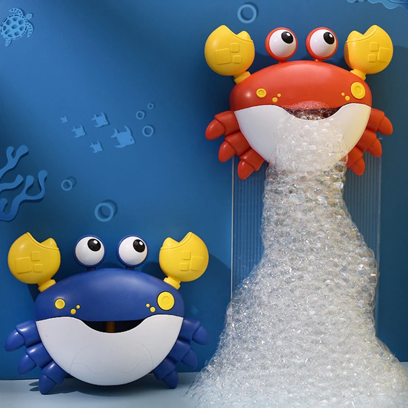 

New Crab Bubble Machine Bath Toys Electric Bubble Music Bathroom Toy Shower Game Sprinkle Spray Water Educational Gifts For Kids