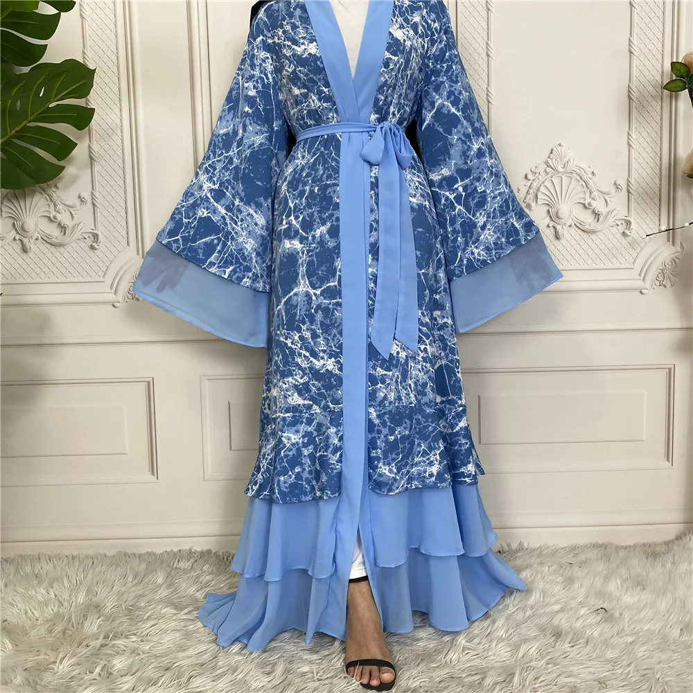 Open Kaftan Dubai Abaya Turkey Kimono Cardigan Islam Clothing Muslim Hijab Dress Abayas for Women Jilbab Caftan Djellaba Femme