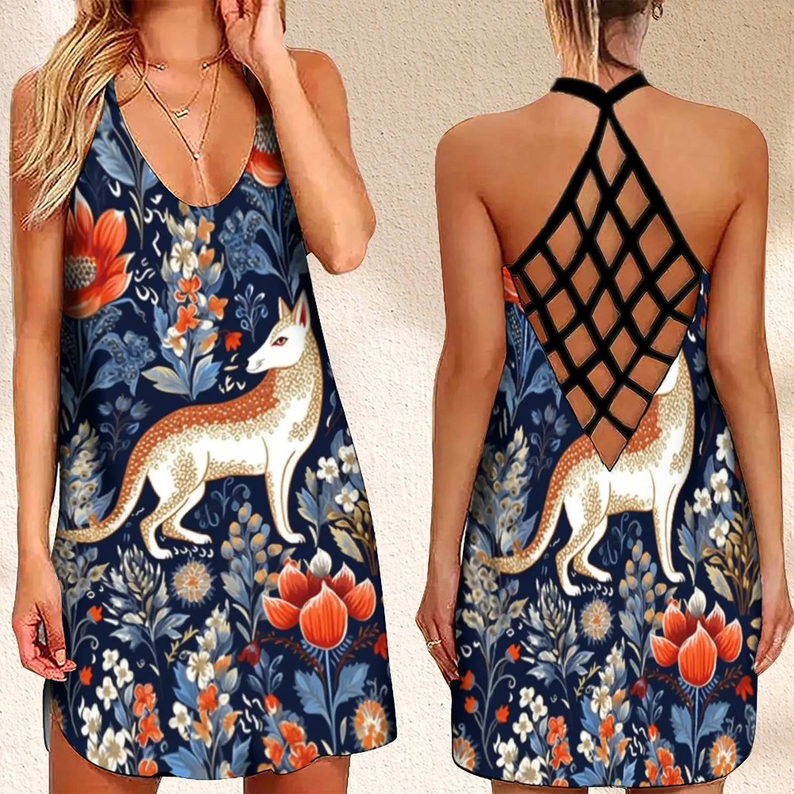 

Женское платье без рукавов, с открытой спиной и ворсом