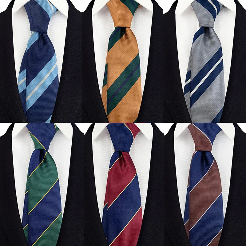 

Stripe Necktie 8cm Tie For Men Classic Men's Stripe Tie Jacquard Woven Silk Man Neckties Women Suit Shirt Dress Accessories