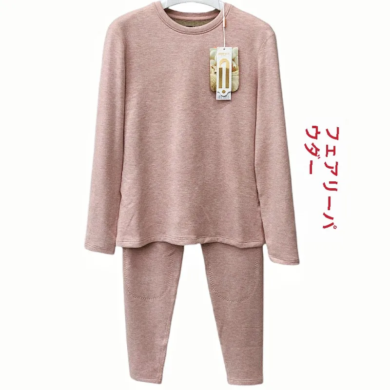 Новая серия One 6785 теплый золотой женский термокостюм с круглым вырезом флисовая